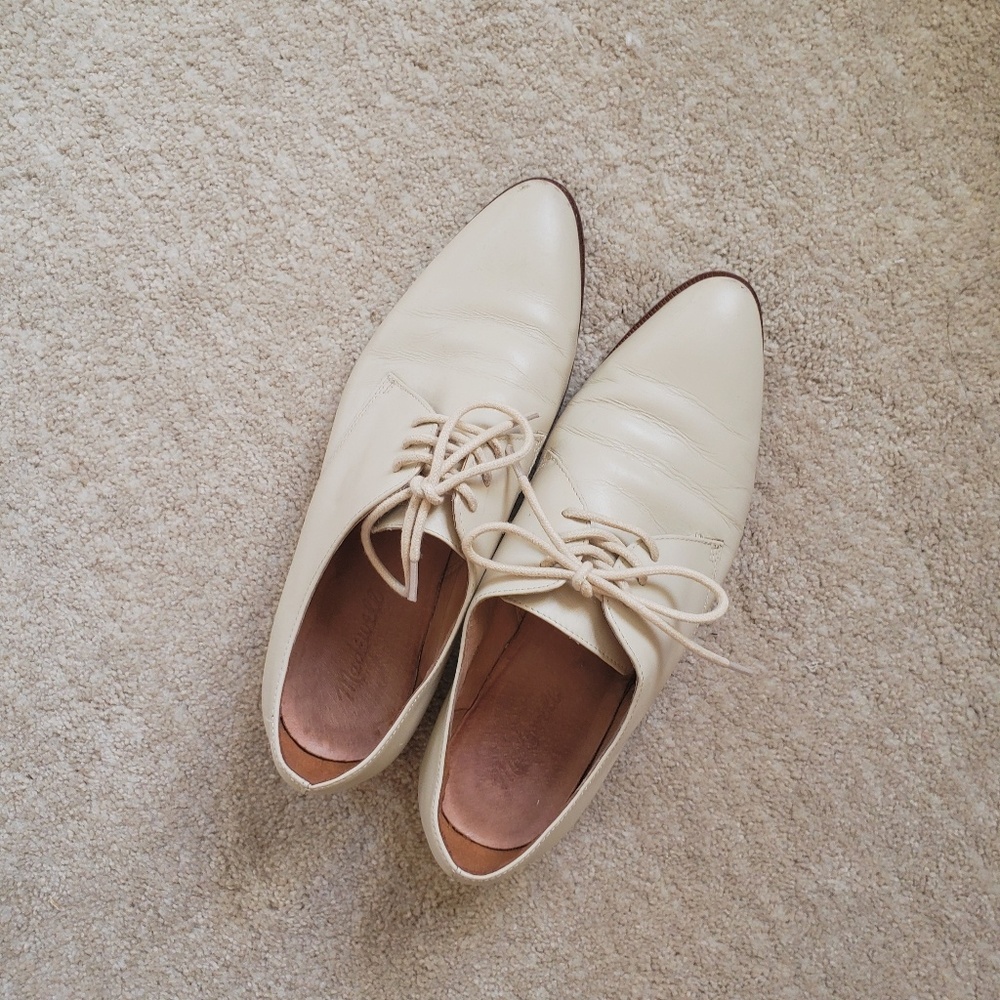 Madewell Frances oxford ivory lace up shoes 9 1/2